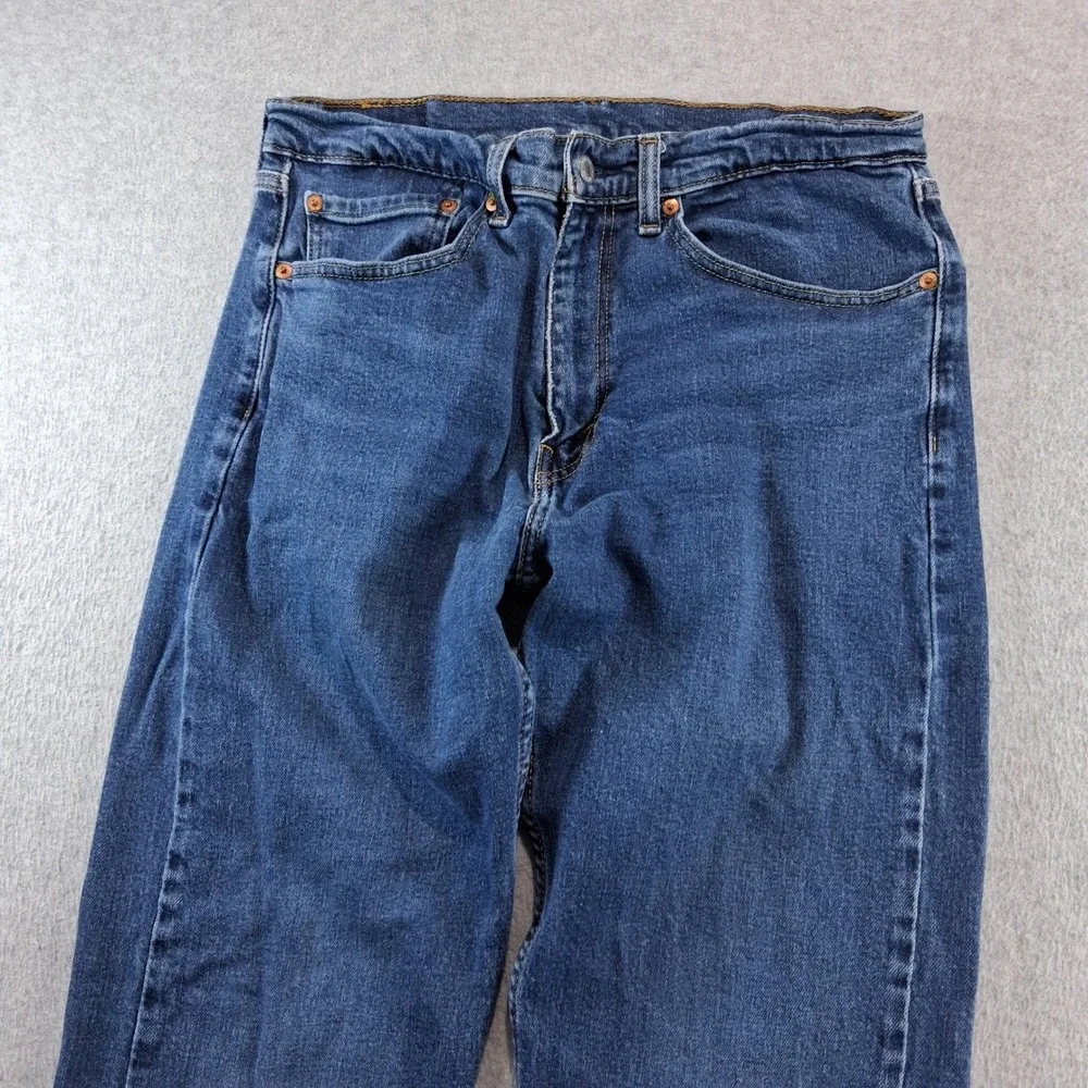 Levi's 505 Regular Fit‎ Jeans 34x32 Blue Denim Straight Leg Stretch 00505-2244